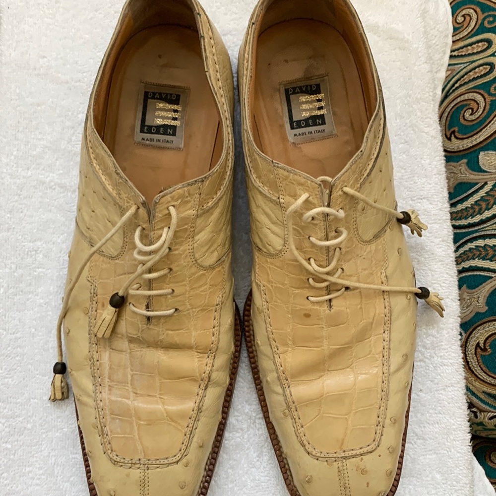 Crocodile and Ostrich Mens Size 13 Dress Shoe